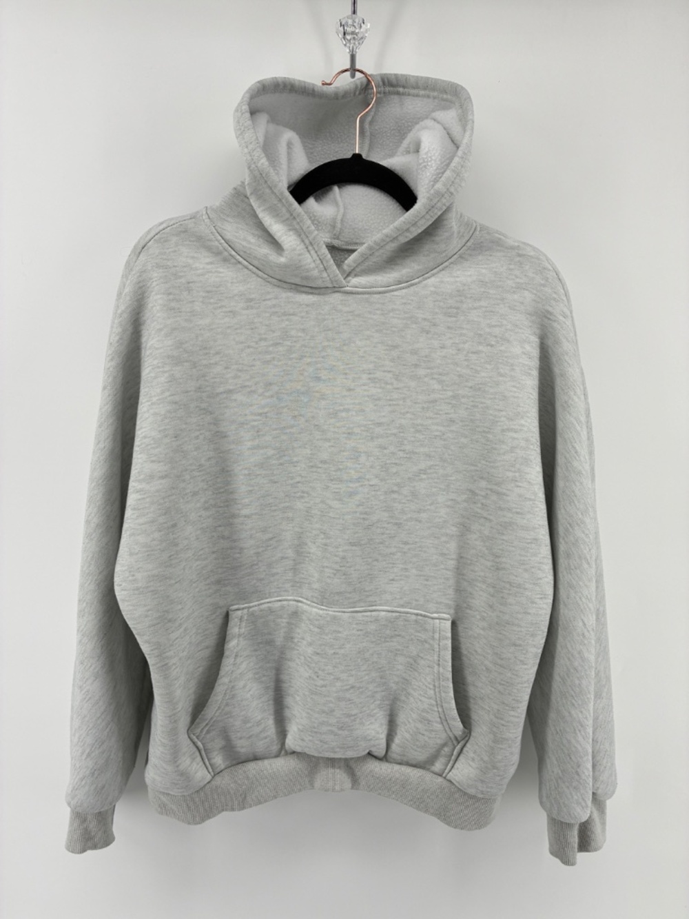 Grey Lightweight Hoodie Minimalist Streetwear Y2K - Picture 2 of 6